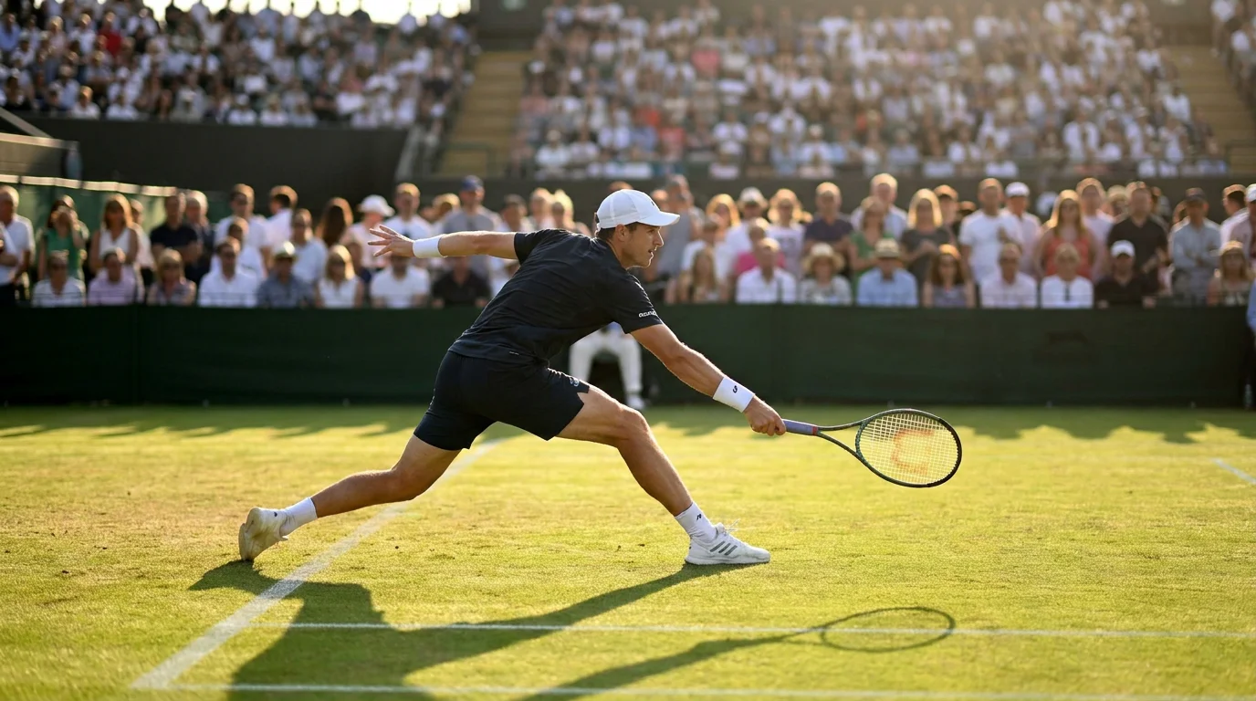 A tablet showing ATP-specific Wimbledon betting markets for a men's match