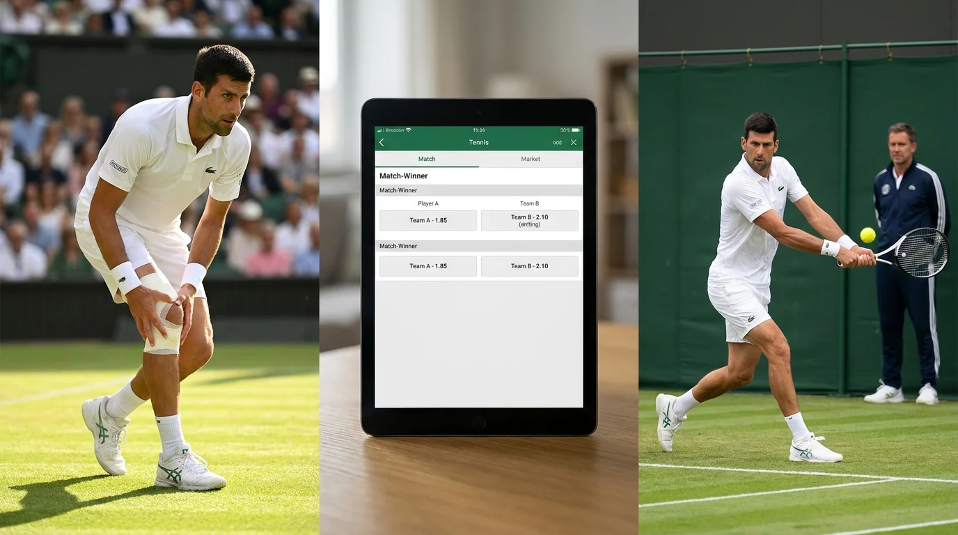 A player working through a tune-up rally on grass to show recent form