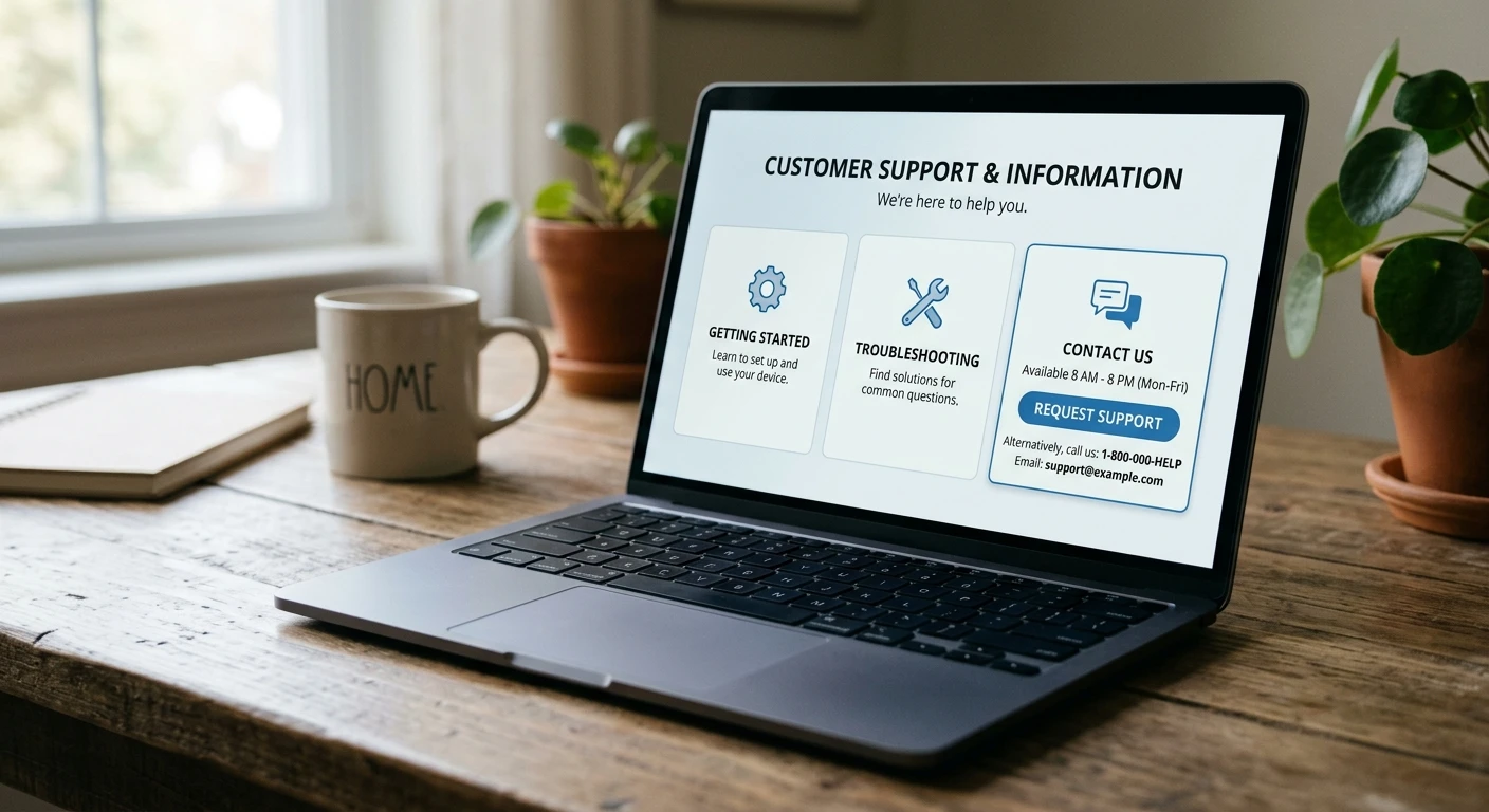 A laptop showing a UK gambling-support information page with a helpline contact