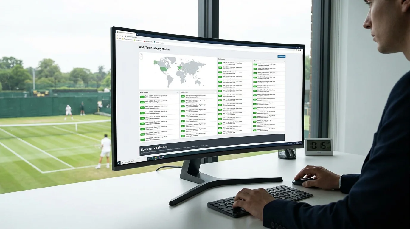 Integrity monitoring of suspicious tennis betting beside a Wimbledon match